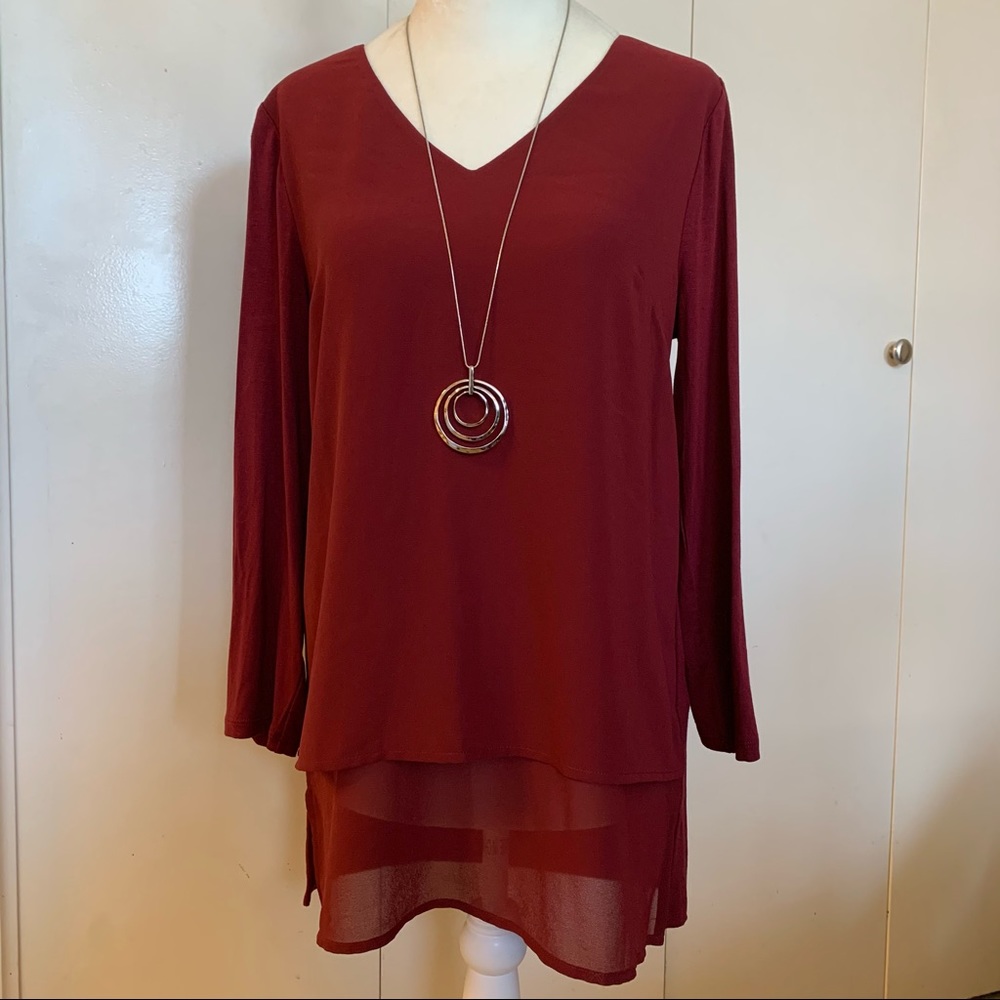 MICHAEL Michael Kors Burgundy V-Neck Size S NWT!!